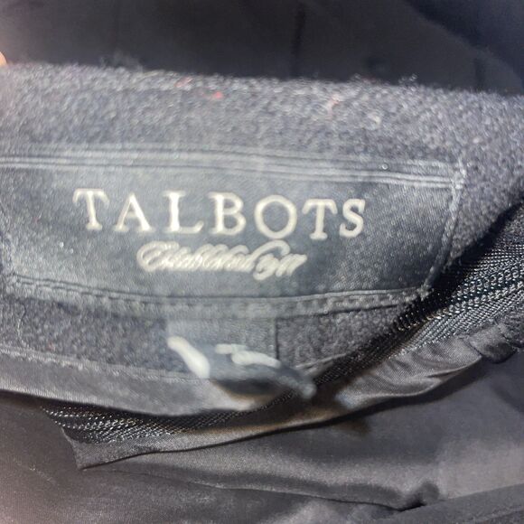 Talbots Womens Skirt 14 Black Wool Maxi Embroidered Lined Gothic Cottagecore - Picture 4 of 12